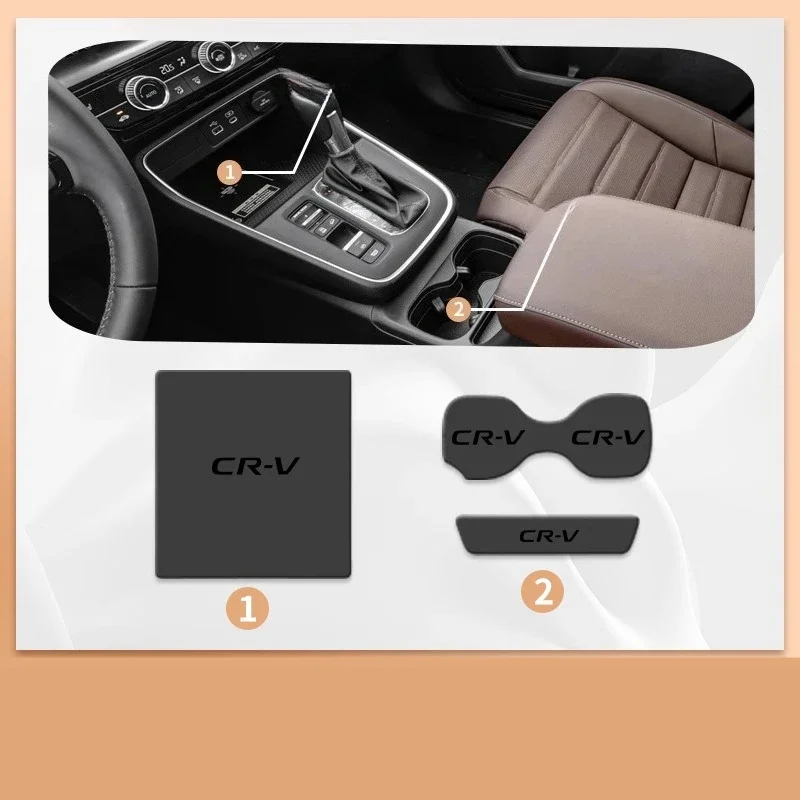For Honda CR-V 2023-2024: Wireless Charging-Safe Dashboard Mat - Non-Slip Console Cover w/Qi-Coil Window​​ Interior Accessories