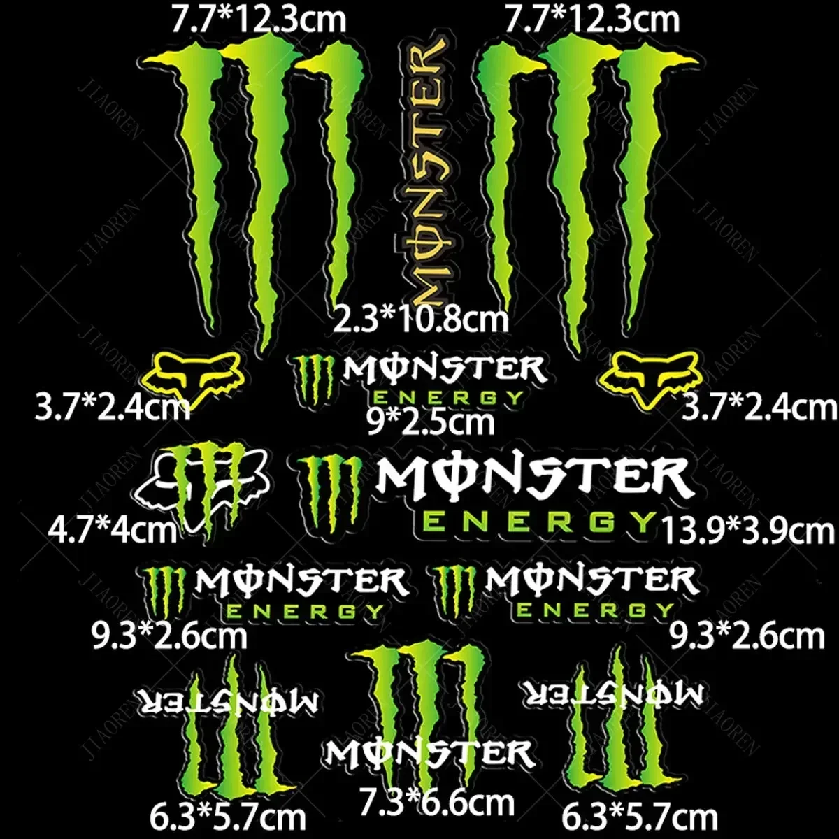 Racing Car Motorcycle Monster Energy Stickers Helmet Bike Decals for Yamaha Honda Kawasaki Suzuki Ktm Bmw Ducati Triumph