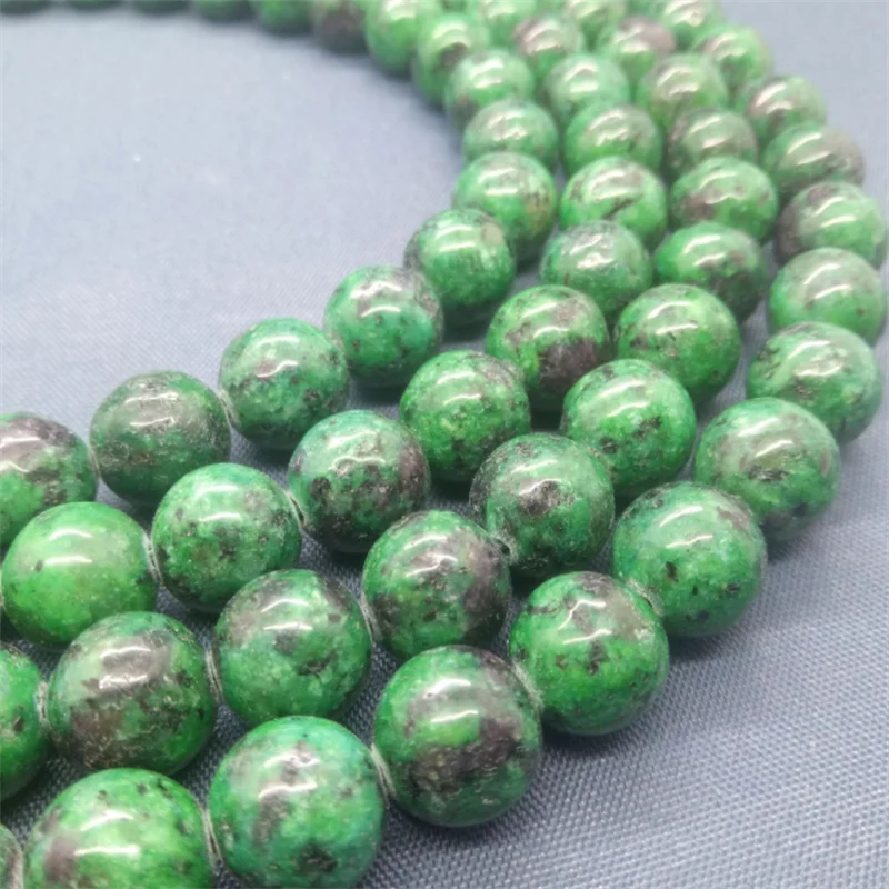 Round Loose Epidote  Spacer Beads for Jewelry Making DIY Charm Bracelet 6/8/10mm