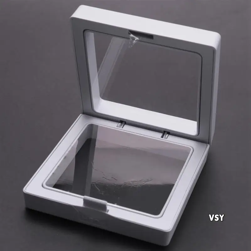 

Coin Display Box - Set Of 90 3D Floating Frame Display Holder With Stands White, 2.75 X 2.75 X 0.75 Inches