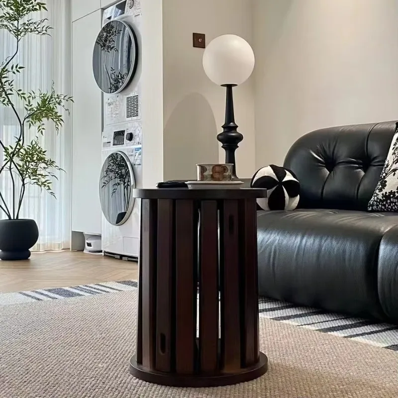 

【Popular】 Stackable Round Stool With Cylindrical Vertical Slats, Multi-Purpose Design For Home, Dining, Reception & Modern Inter