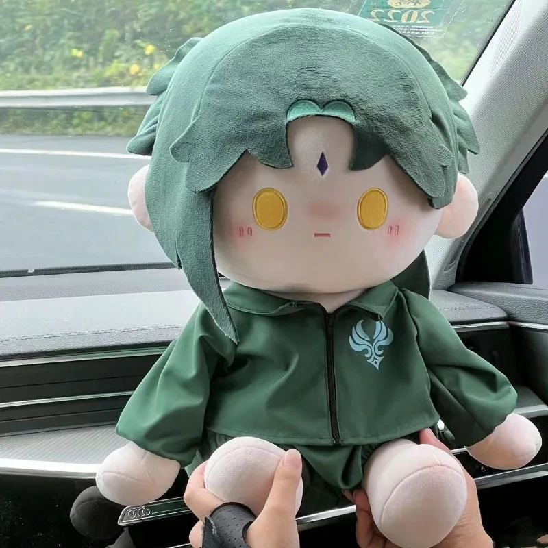 40CM Anime Genshin Impact Xiao Attribute Sitting Posture Plush Doll Cartoon Cotton Mascot Ornament Stuffed Toys Plushie Gift