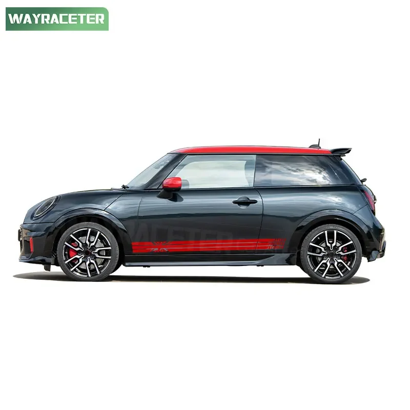 2 Pcs/Set Union Jack Graphics Vinyl Decal Door Side Stripes Sticker For MINI Cooper 2024 SE J01 F65 F66 F67 JCW 2025 Accessories