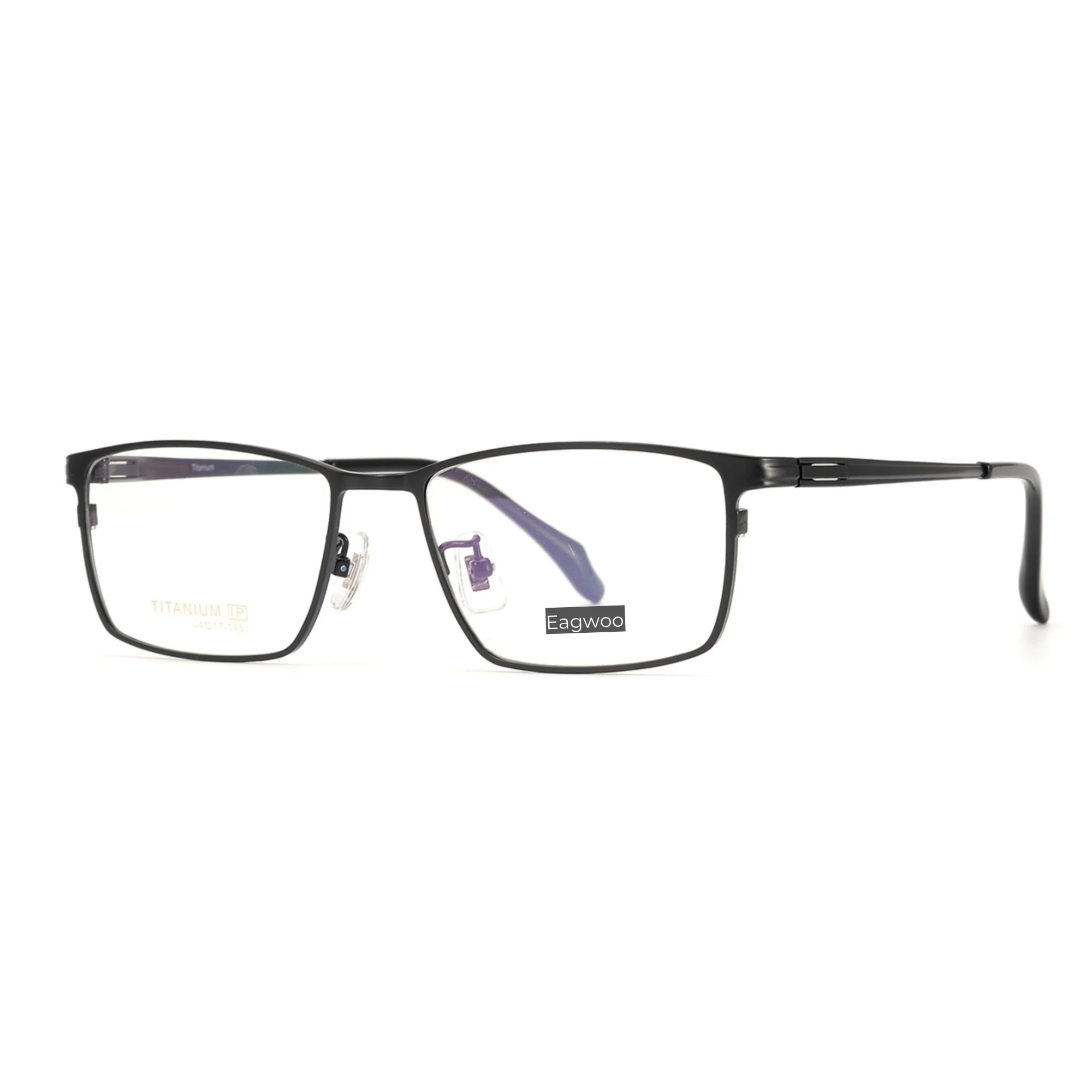 Pure Titanium Eyeglasses Frame Men Optical Frame Prescription Spectacle Long Temple 145mm Business Glasses