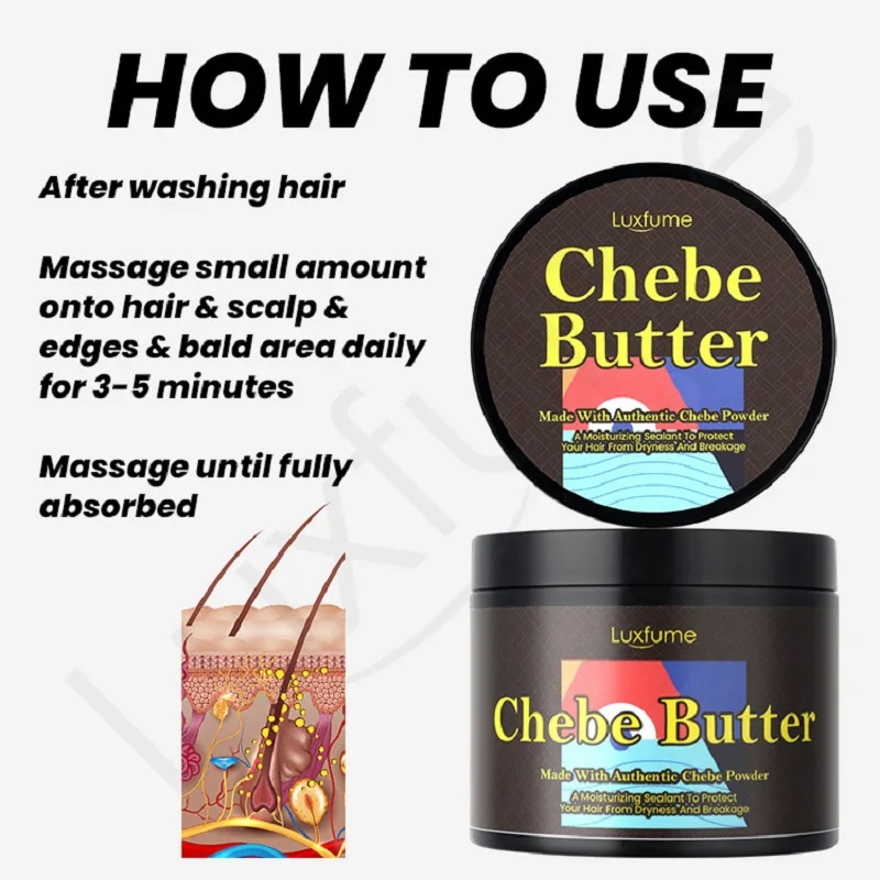 Fast Hair Growth Set Traction Alopecia Chebe Hair Butter Anti Hair Break Hair Growth Oil Hair Loss Treatment Hair Care