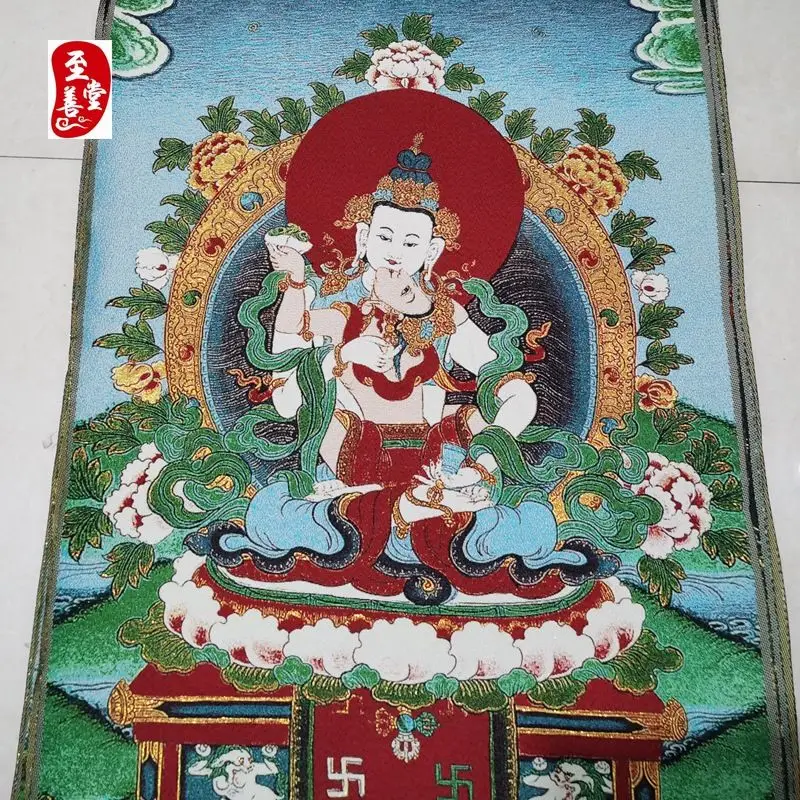 Tibet Tibetan Cloth Silk the Buddha of purification Vajrasattva Thangka Tangka Embroidery Painting Embroidery Hanging Pictures
