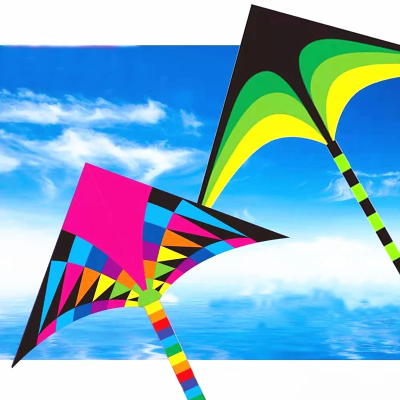 Large Rainbow Delta Kite for Kids kite 6m Tails Flying Line kite Windsocks Kite Surfing Fly - Factory Direct Kids Kite nylon