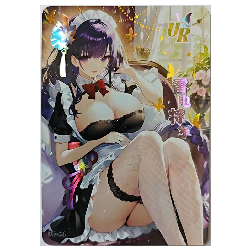 Anime Godin Verhaal Zeldzame UR Collectible Card Ram Raiden Shogun Rem Hancock Yor Forger Hayasaka Ai Speelgoed voor jongens Verjaardagscadeau