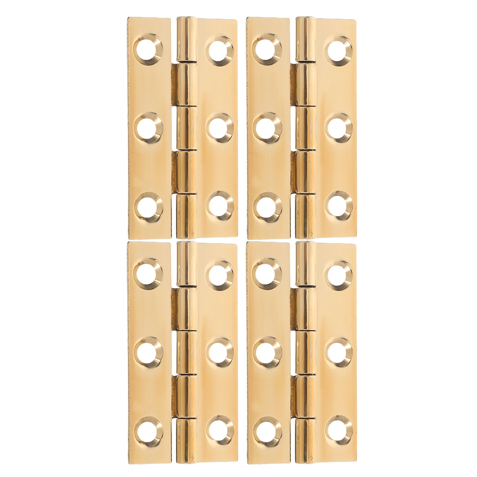 

4Pcs Copper Door Hinges Small Flat Furniture Hardware Compact Design Cabinet Hinges for Kitchen Wardrobe Mini Pure Copper Hinge