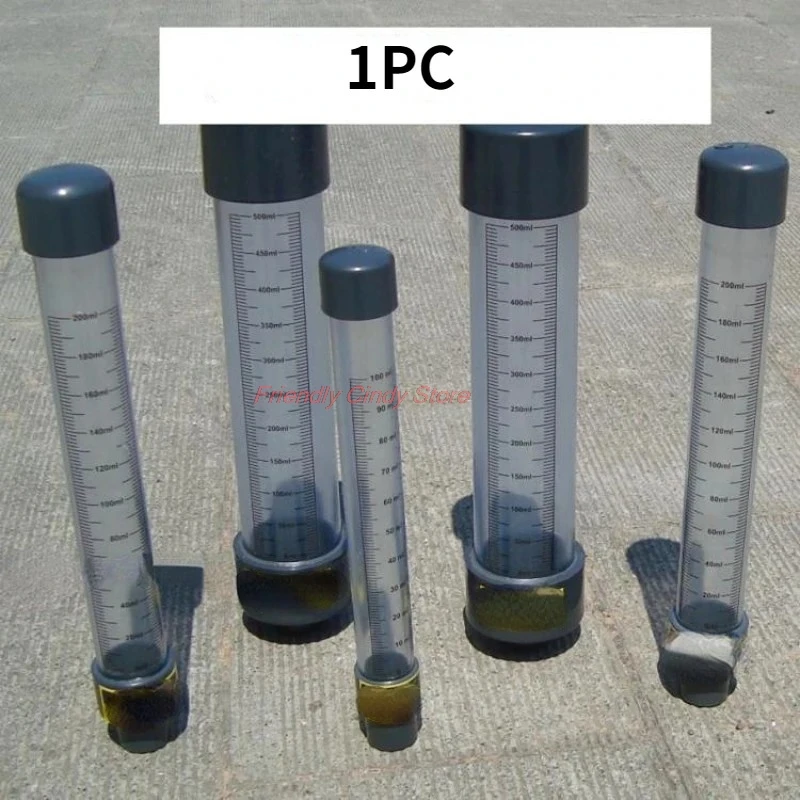 1PC DN15 UPVC Flow calibration column flowmeter for liquid rotameter transparent plastic flow metering tools