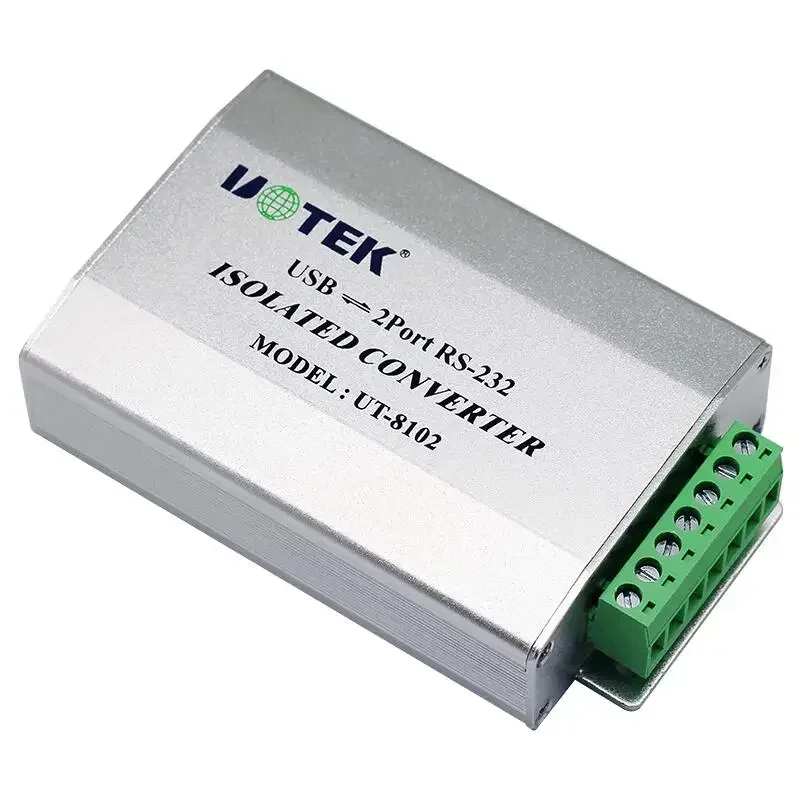 UT-8102 USB to 2 Ports RS-232 Converter with Isolation asynchronous win10