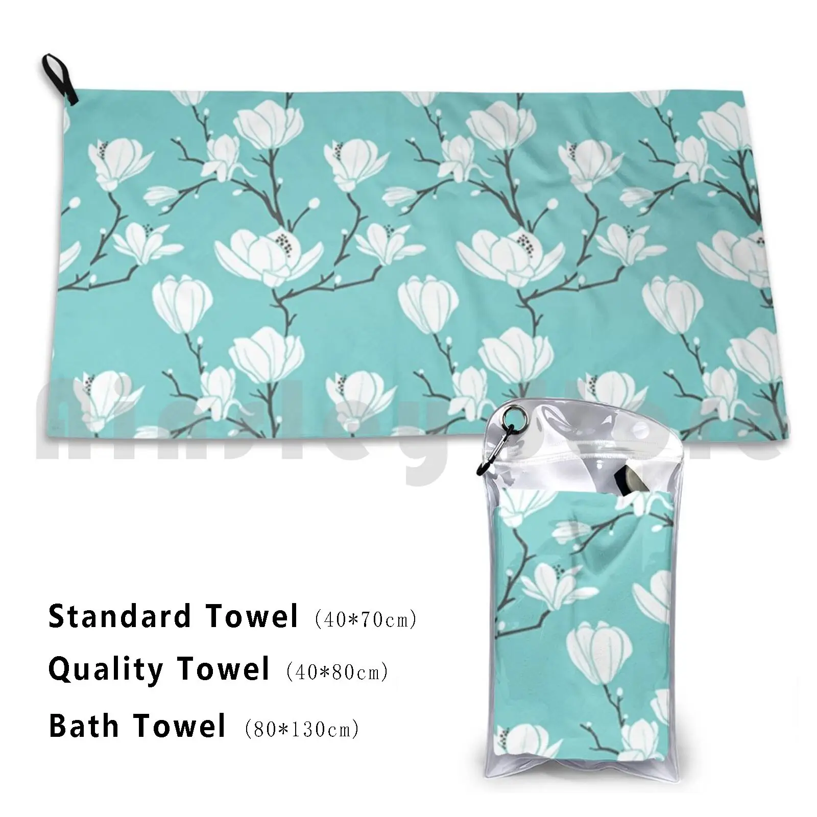 Floral Art Custom Towel Bath Towel Floral Flowers Spring Leaves Leaf Vintage Blossom Seed Nature Natural