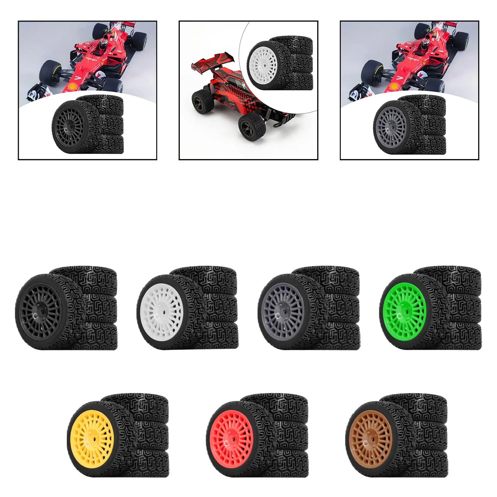 4 個 RC ホイールタイヤ 12 ミリメートル六角簡単取り付けプロフェッショナル頑丈な DIY アクセサリー交換アップグレード 1:10 TT01 用