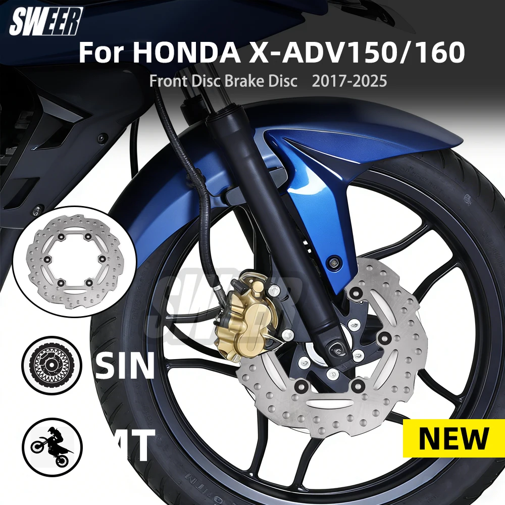 

Мотоцикл для HONDA X-ADV150/160 от 17-2025 ADV160, передний дисковый тормоз, суппорт, тормозной диск, оригинальный сменный тормоз