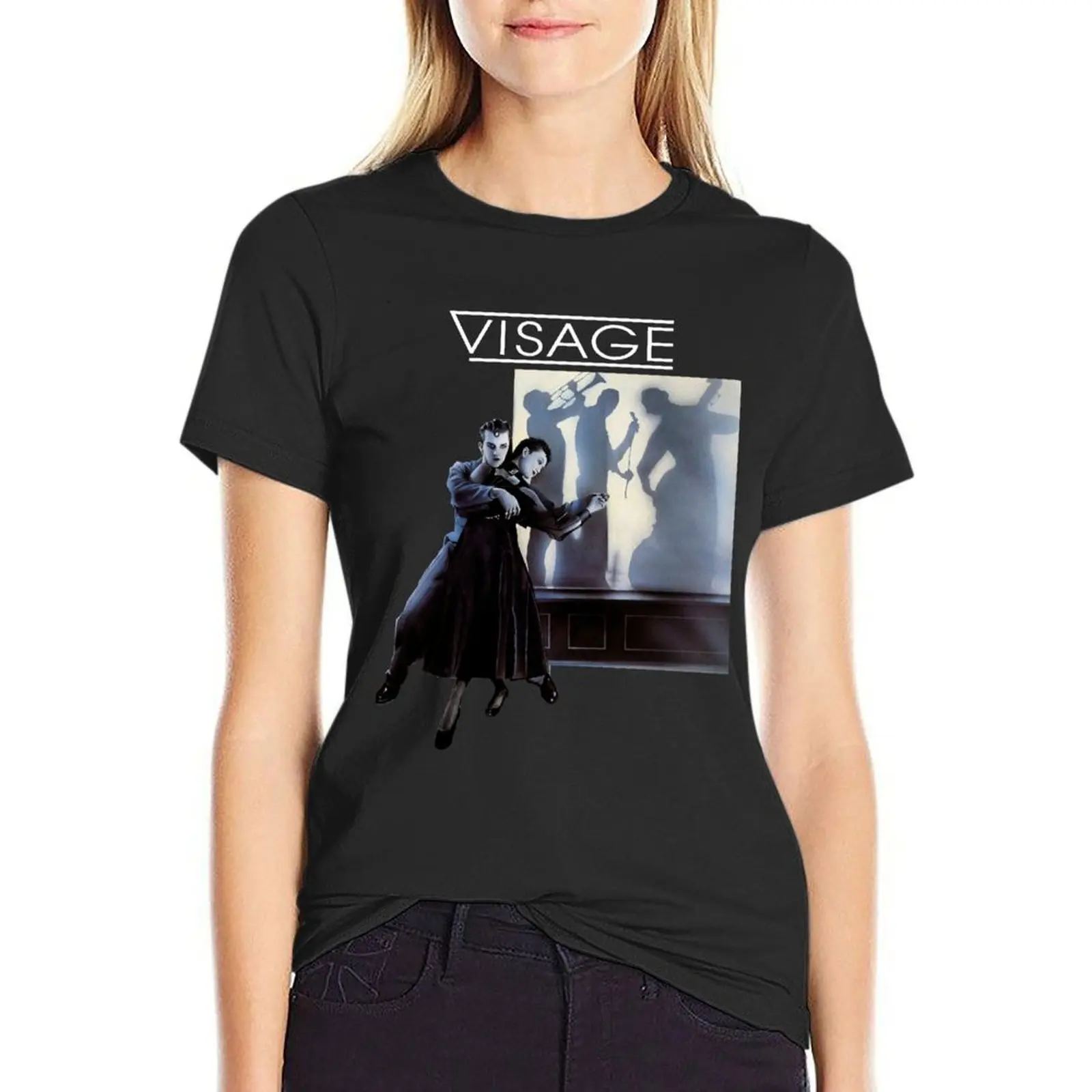 

Visage album art Steve Strange 80's Retro punk new wave band original art design T-Shirt customizeds clothes for Women