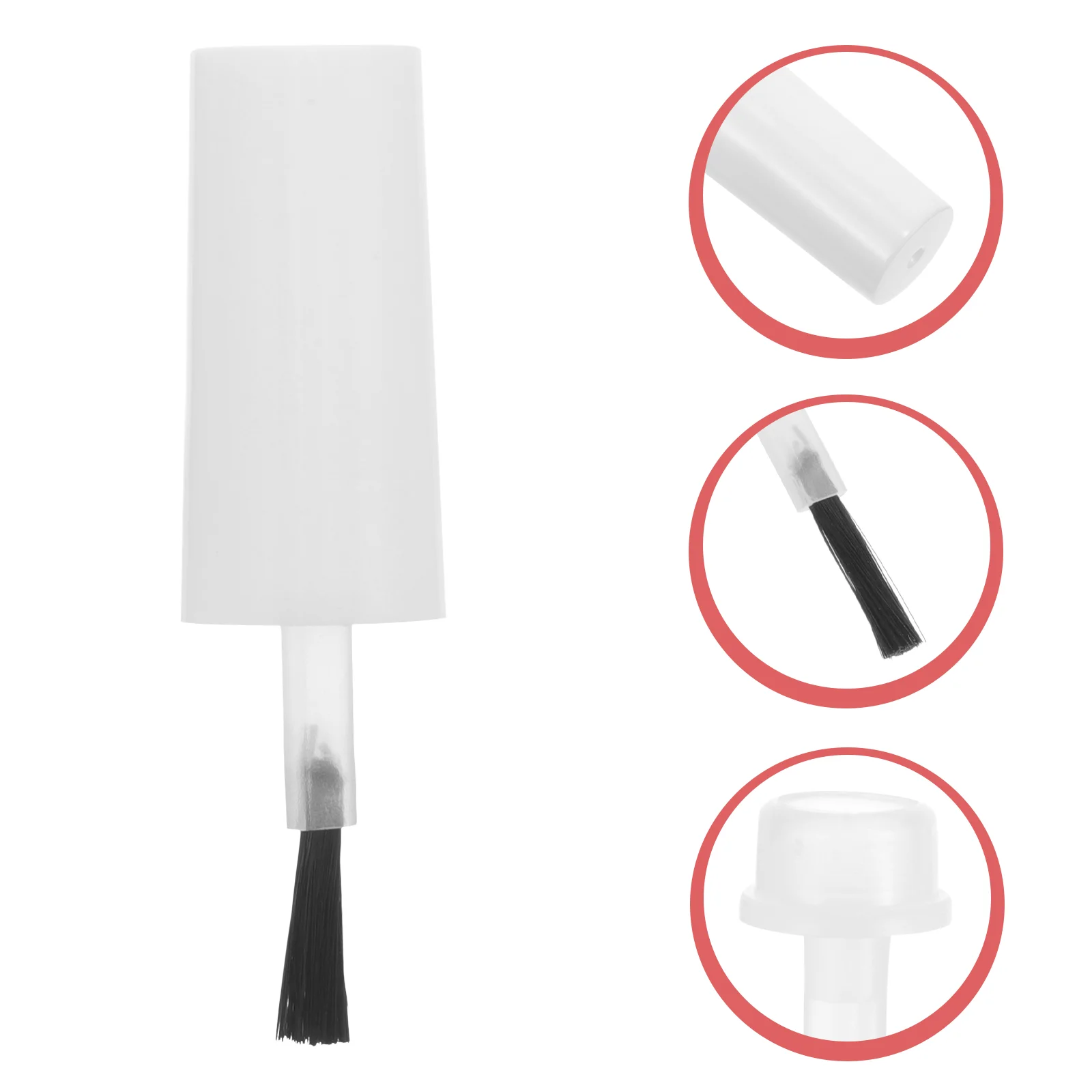 

20 Pcs Nail Polish Replacement Brush Bottle Caps with Applicator Salon Supplies Artificial Fiber for