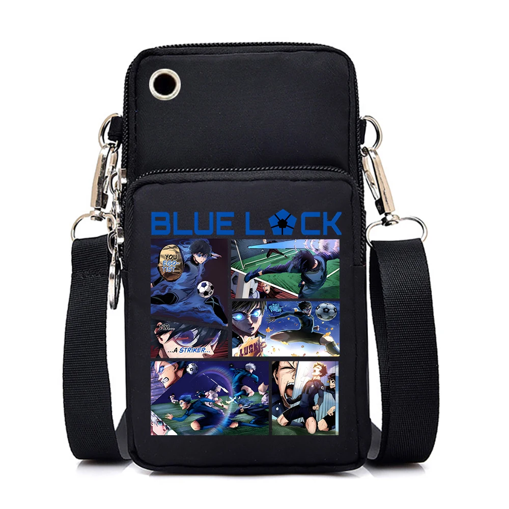 Wrist Pack Anime BLUE LOCK Unisex Phone Storage Packet Teen Mobile Phone Bag for Iphone Comics Soccer Crossbody Bags for Women