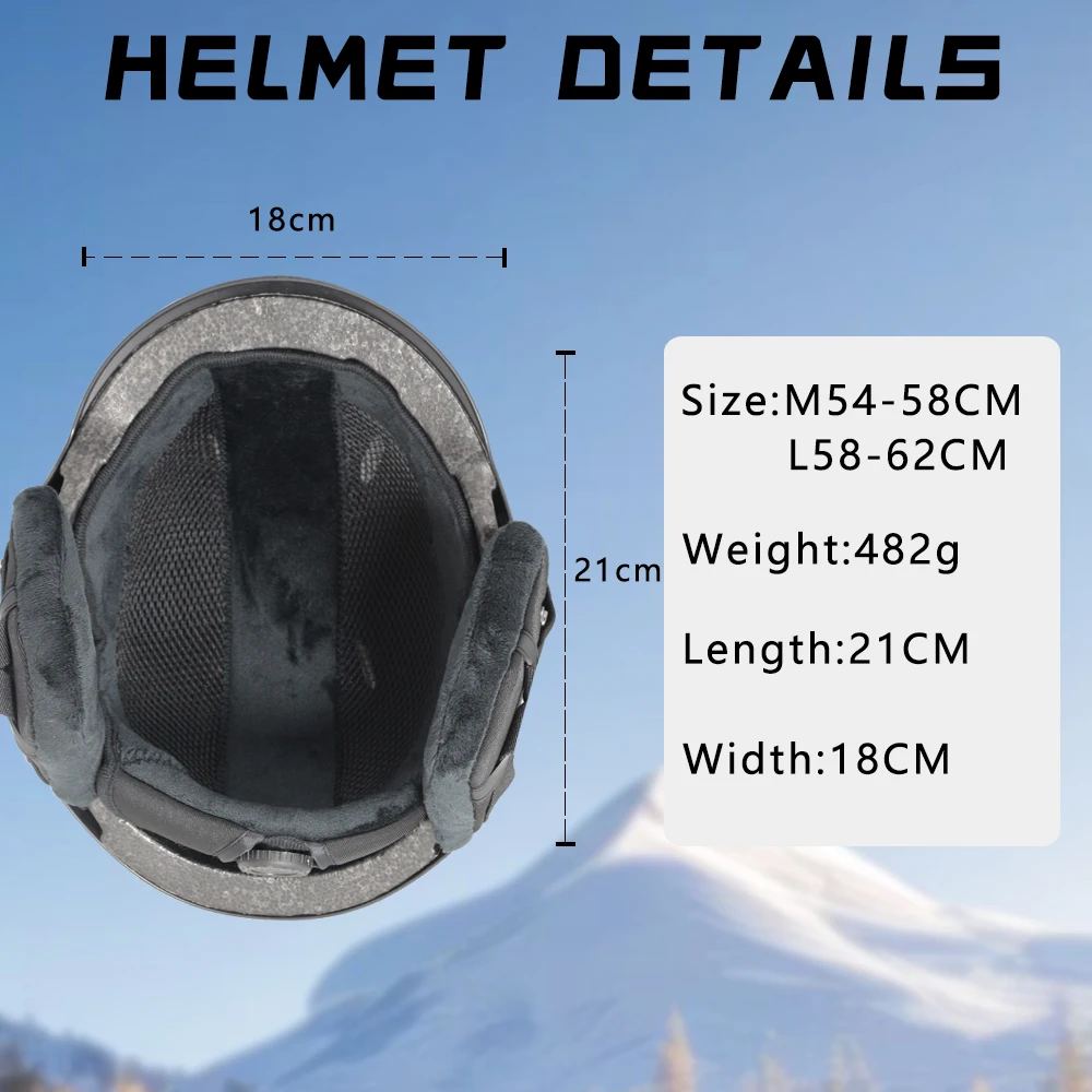 خوذة تزلج SMITH DRIFT خفيفة الوزن ومقاومة للصدمات في الشتاء على الجليد والتزلج على الجليد للرجال والنساء المراهقين والأطفال والكبار والرياضات الخارجية