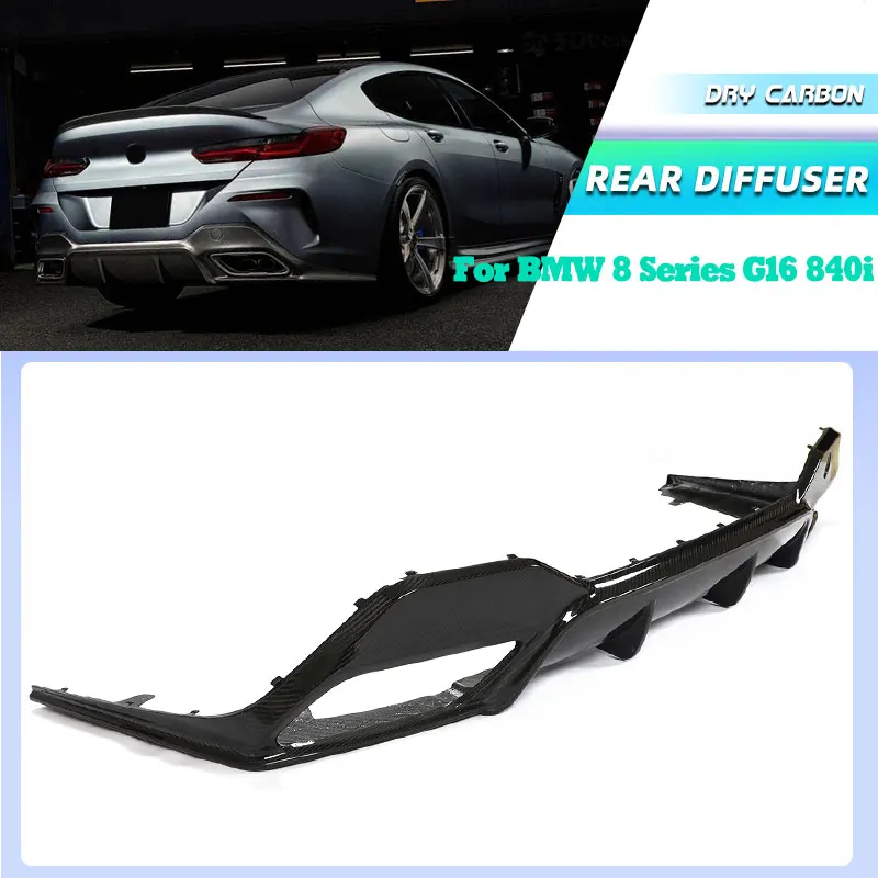 

Prepreg Dry Carbon Car Rear Bumper Diffuser Lip Spoiler for BMW 8 Series G16 840i Gran Coupe M-Sport 2018-2022 Rear Lip Body Kit