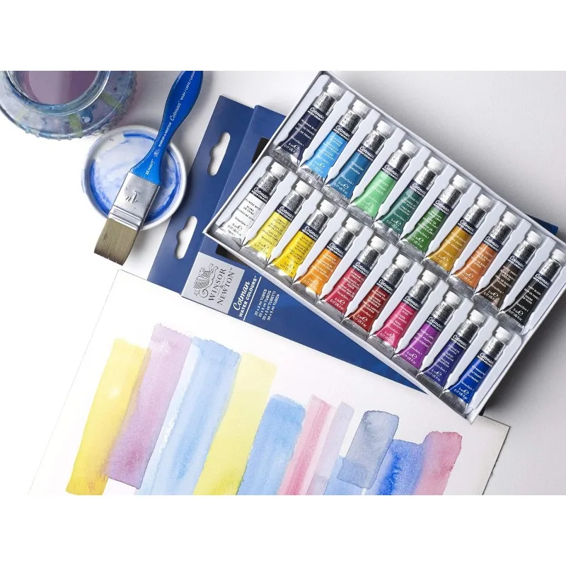 Winsor & Newton Cotman Watercolor Paint Set 10/20 Colors,5ml (0.17-oz) Tubes High Transparency Provide Outstanding Lightfastness