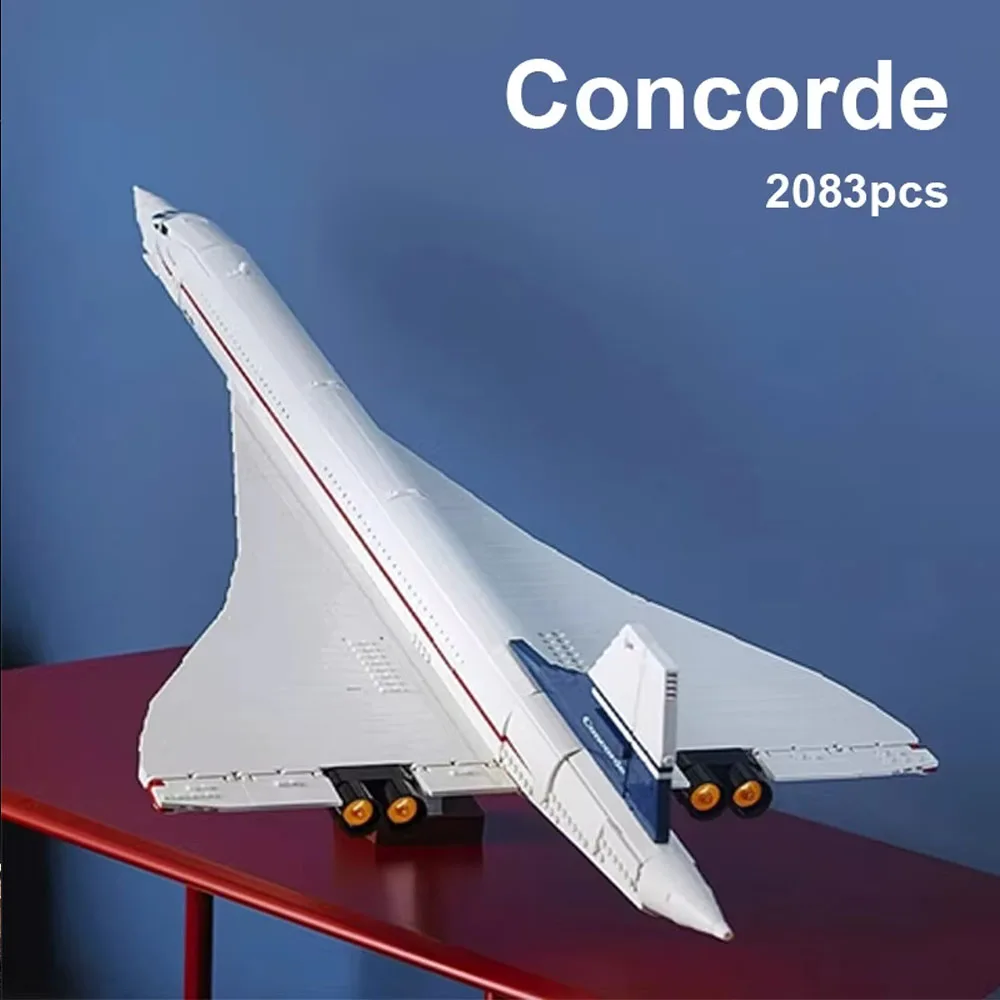 In Stock NEW 10318 ICONS Concorde set Famous Supersonic Commercial Passenger Airplane Model Building Blocks Toys kids Gifts