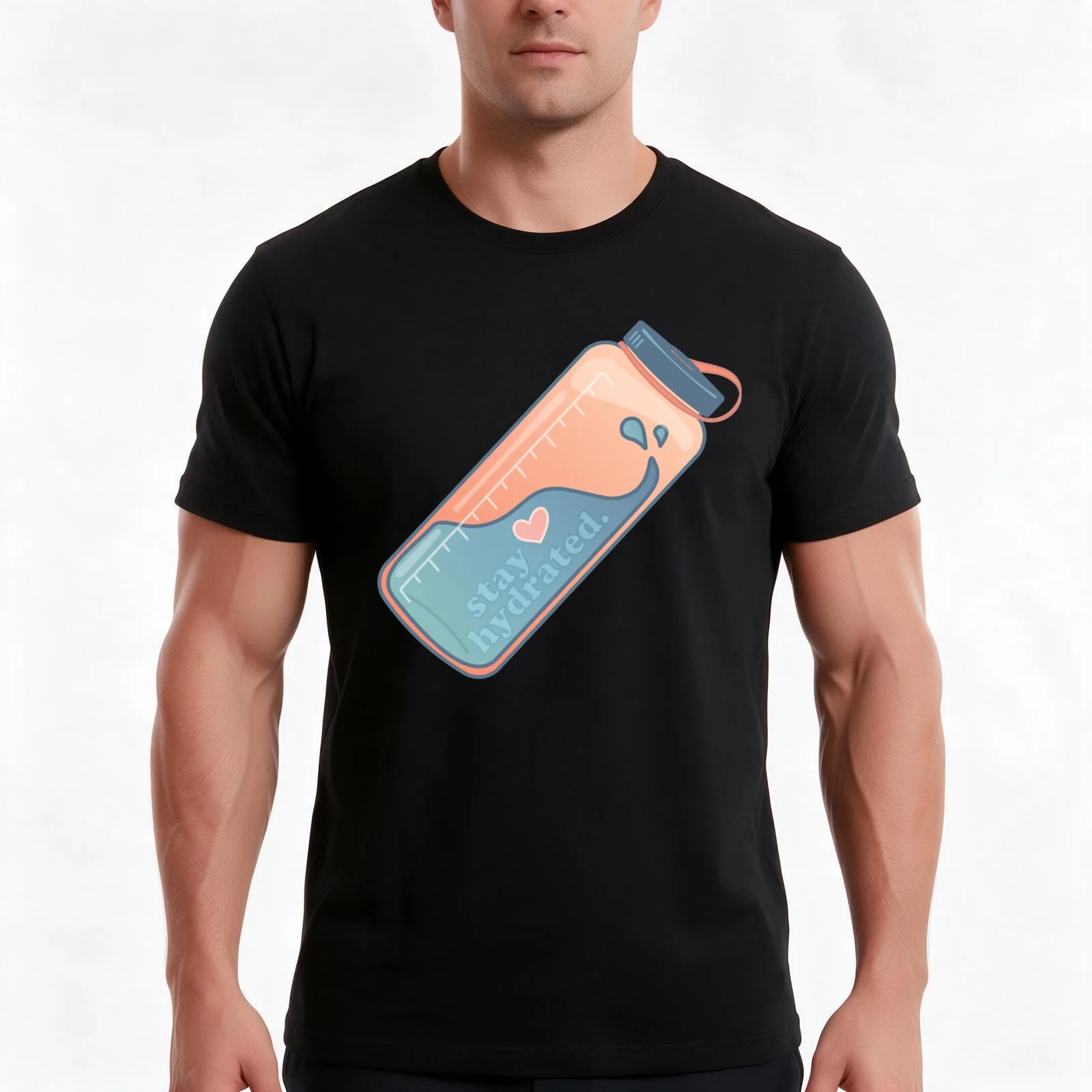 stay hydrated T-Shirt Summer Casual Cotton Tee Oversized Streetwear Tops Vintage Graphic Print Loose Fit Short Sleeve