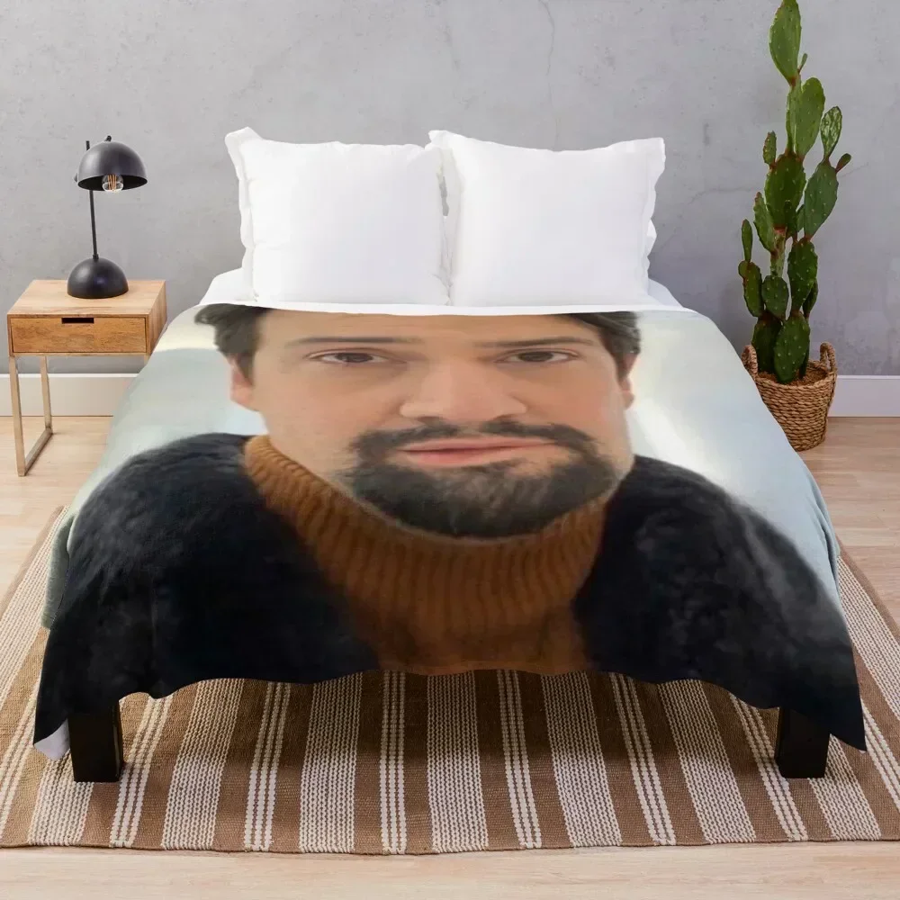 

manuel miranda lip bite meme Throw Blanket Machine Washable Soft Warm Blanket