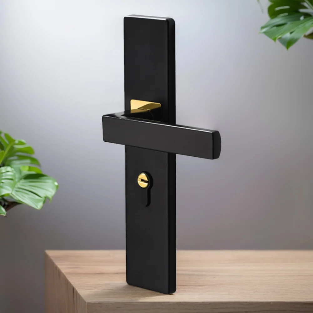 قفل أمان للباب المعدني، مقبض سبليت، قفل باب ميكانيكي مع مفاتيح، مقابض باب مدخل الأمان، قفل للباب الخشبي الداخلي