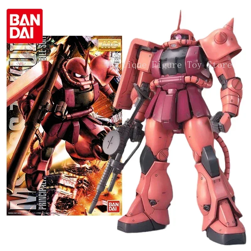 

Bandai натуральная модель Gundam, комплект аниме-фигурки MG 1/100 MS-06S ZAKU II, коллекция Gunpla, аниме-фигурки, игрушки для детей