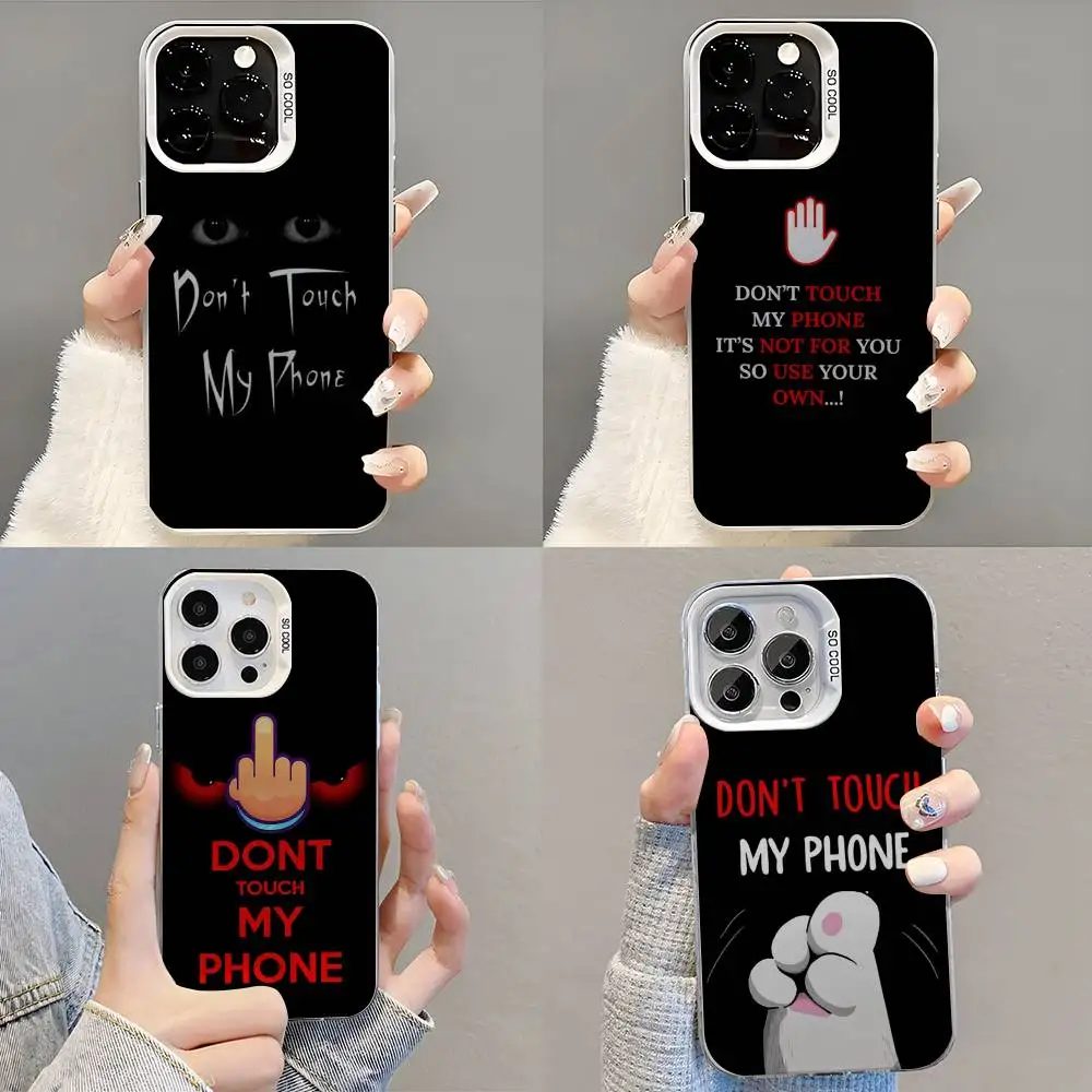 

Dont Touch My Phone Case Phone Case For iPhone 14 16 15 11 12 13 Pro Max Mini Plus Shockproof Cover