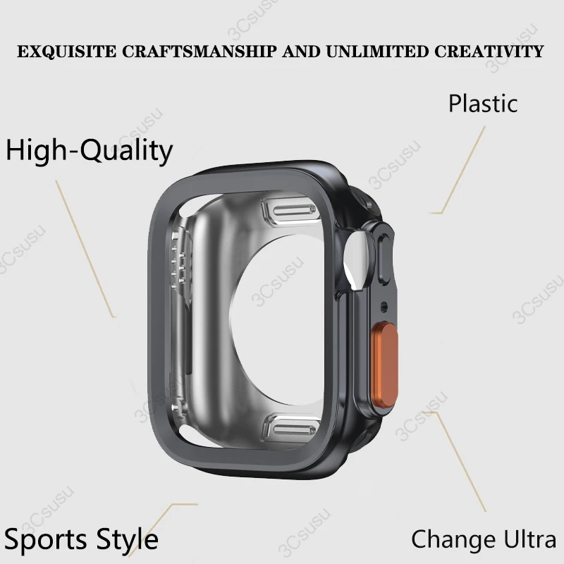 Case for Apple Watch 9 8 7 45mm 41mm 44mm 40mm Soft TPU Shockproof Protective Full Bumper Cover for iwatch series 6 5 4 SE 3 2 1