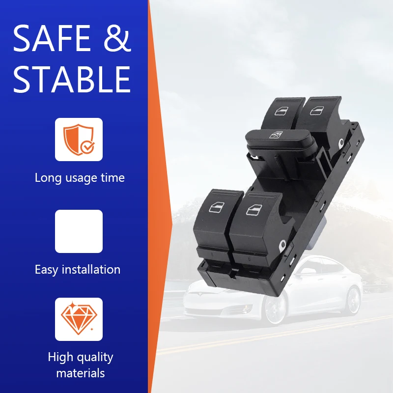 NEW HNROCK 1Z0959858B is suitable for Audi, Volkswagen, and Skoda car window lift switches