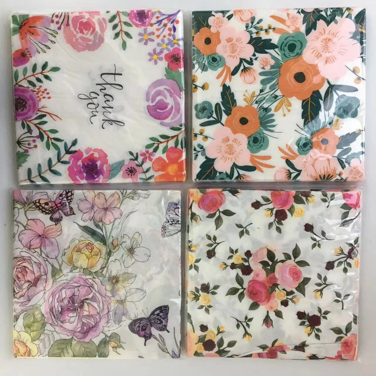 

20 шт./упак., бумажные салфетки с цветами, дизайн красоты, посуда для кафе и вечеринки, салфетки, декоративная бумага для декупажа