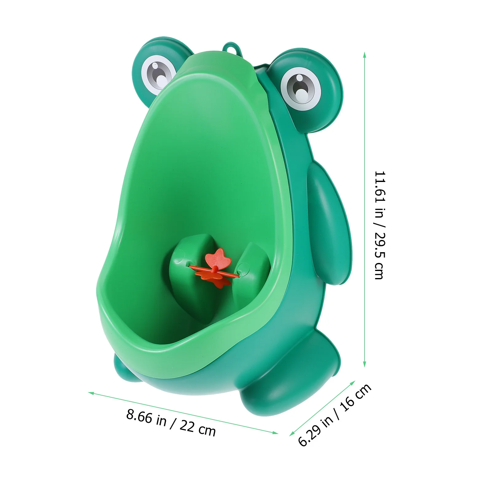 1Pcs Cartoon Frog Urinal Potty Premium PP Material Durable Practical Easy Install Mounted Space Saving Fun Windmill