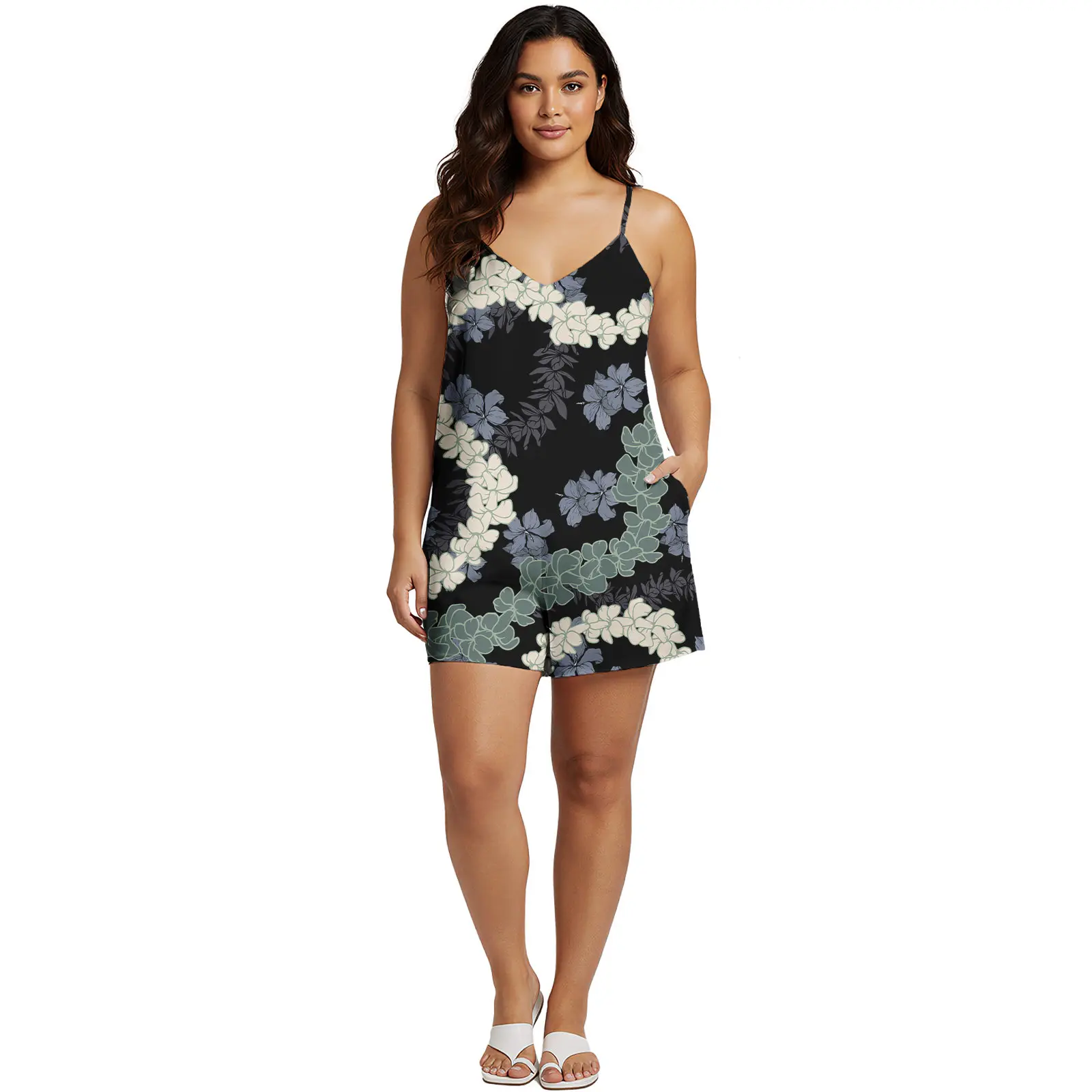 

Hot Selling Ladies Clothes Samoan Island Design Women Shorts Romper Polynesian Plus Size Jumpsuits Hawaiian Pua Kenikeni Romper