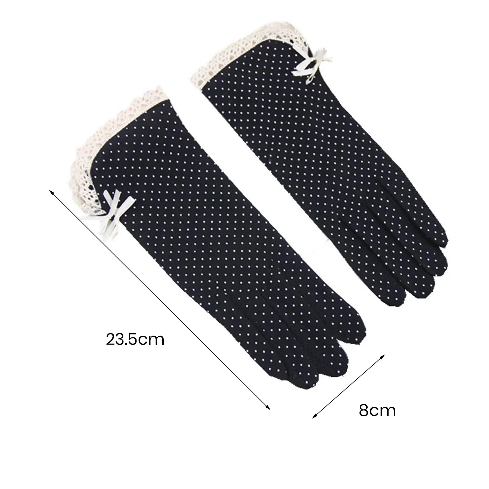 1 Pair Summer Gloves Driving Riding Mittens Dot Full Finger Gloves Non-Fading Sunscreen Gloves