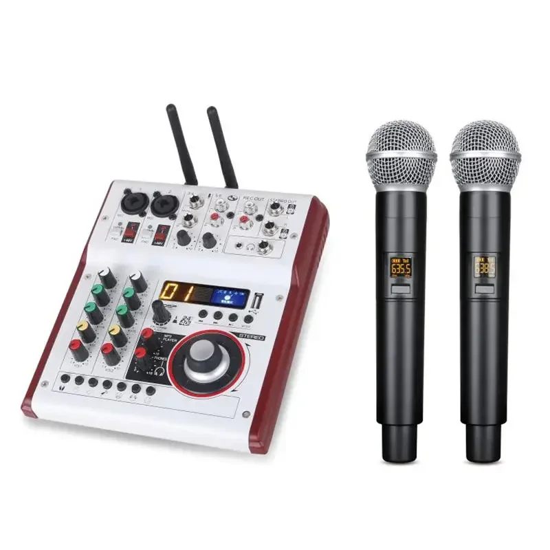 Contrôleurs DJ Lane MX-6 avec amplificateur intégré, interface de mixage USB, console de mixage numérique, mixeur audio, largement utilisé pour la musique à domicile et le karaoké
