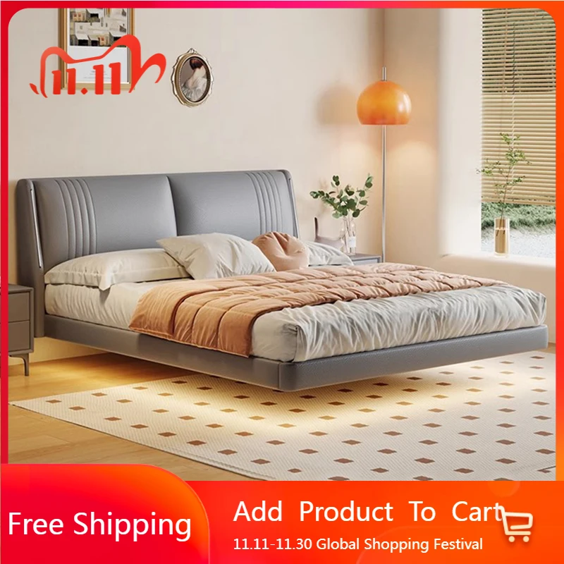

Beauty Luxury Bed Headboards Bedroom Platform Modern Princess Simple Bed European Sofa Queen Wood Cama Lounge Suite Furniture