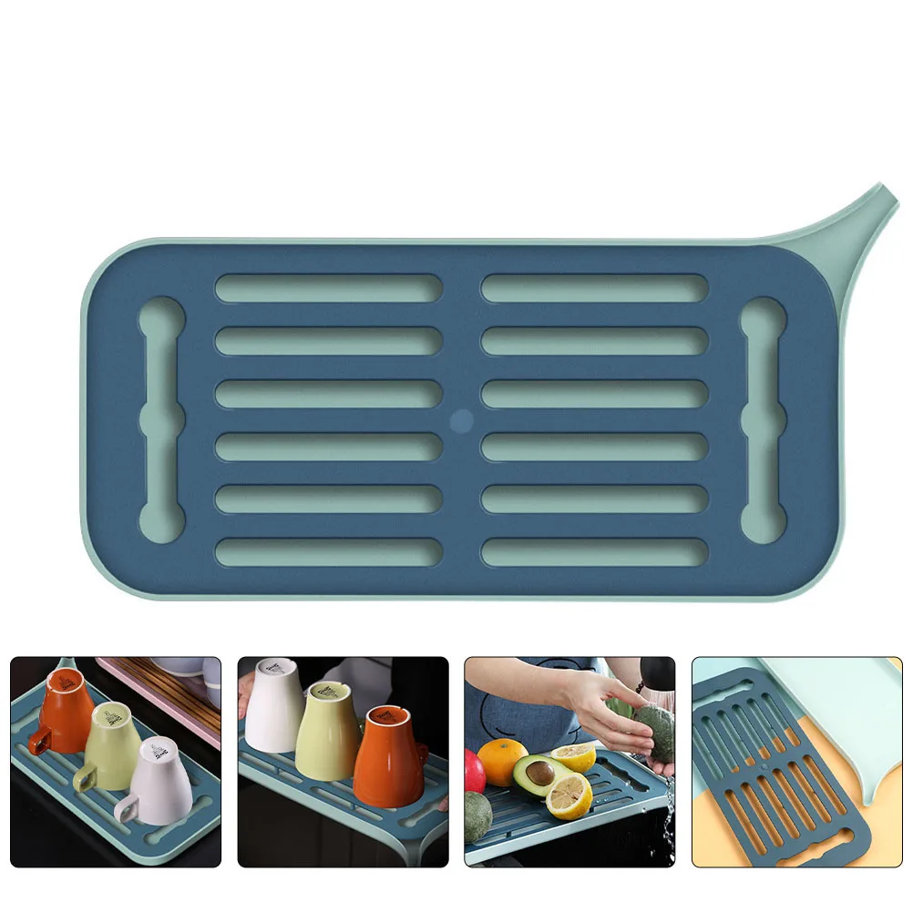

Plastic Cup Drainer Household Draining Tray Dish Drying Rack Anti-Skid Rapid Draining Convenient Kitchen Accessory