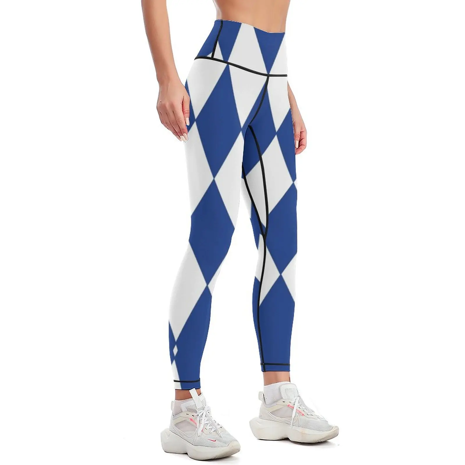 Blue harlequin pattern Leggings Jogger pants Women's sports Sweatpants Sports pants woman Womens Leggings