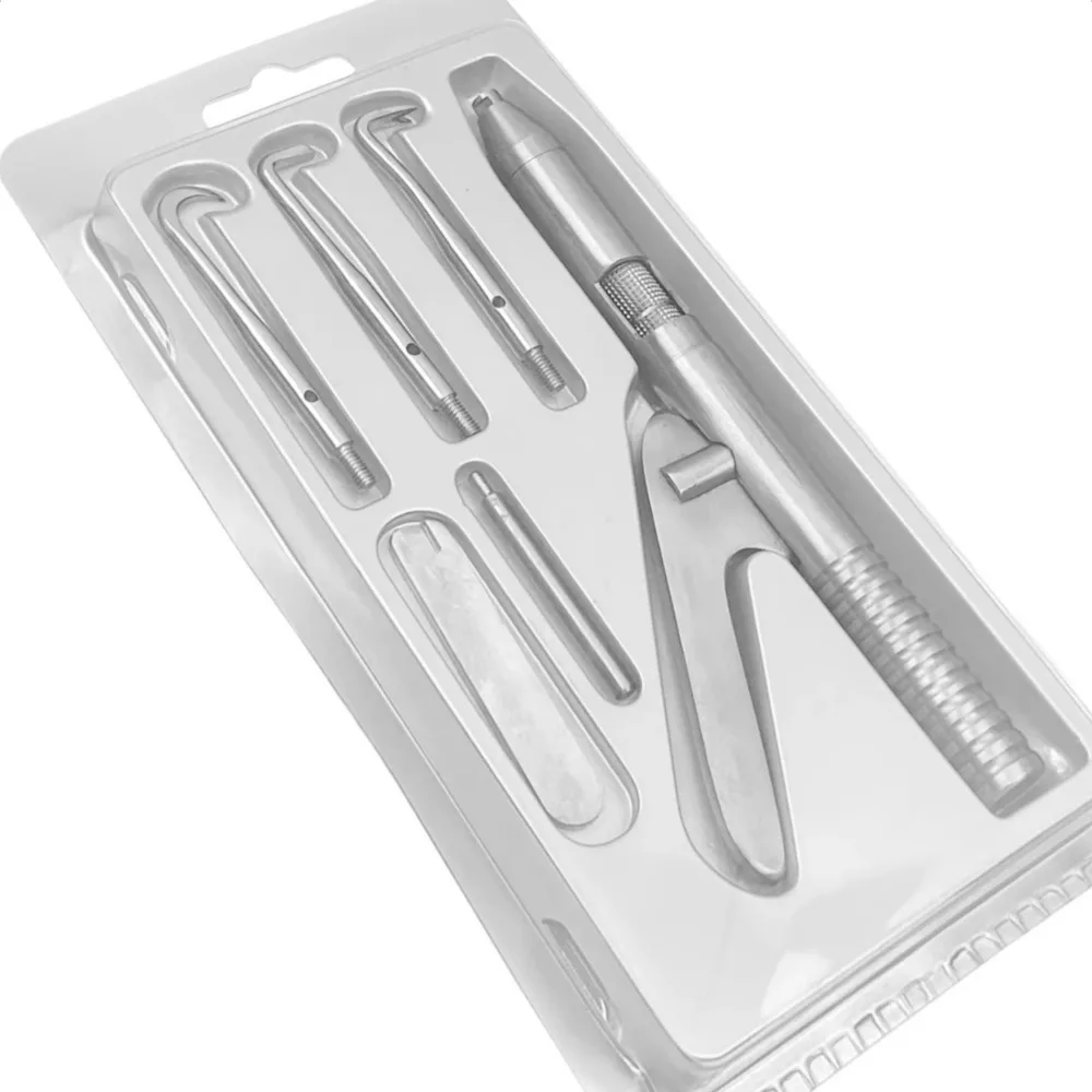Automatic Dental Crown Remover Gun Stainless Steel Crown Bridge Removal Tool with 3 Different Working Tips Dental Lab Instrument