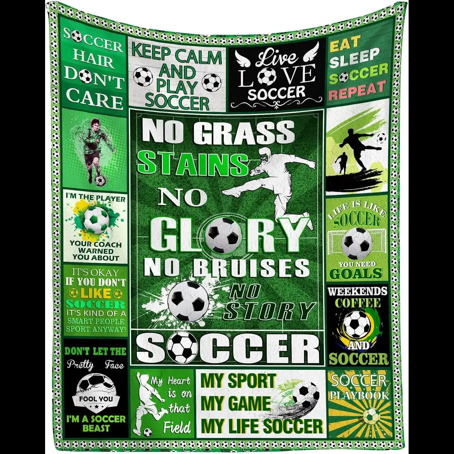 

ALBRINT Soccer Gifts for Boys Perfect for Soccer Lovers Soft Throw Blanket x Ideal for Home and Outdoor Use