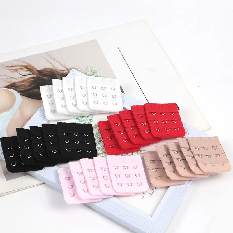 

5Pcs Bra Extender Strap Extension 3 Hooks 3 Rows Width 4.5cm Women Intimates Adjustable Bra Hook Extenders DIY Accessoires