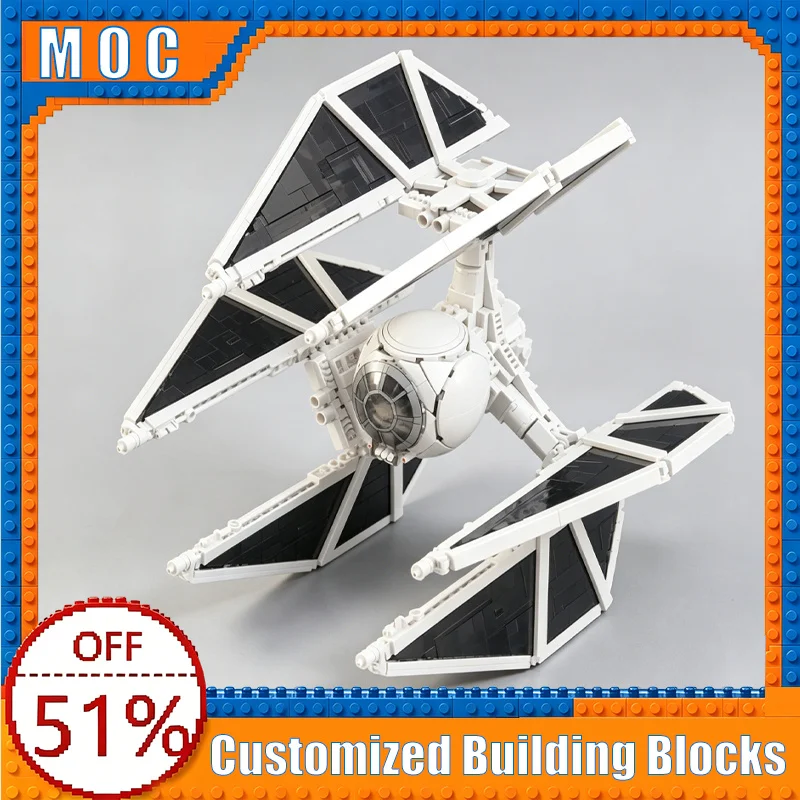 

NEW 1588 PartsSci-Fi Space Fighter Model Creative Building Blocks MOC Assembly Educational Toy Collection Display Birthday Gift