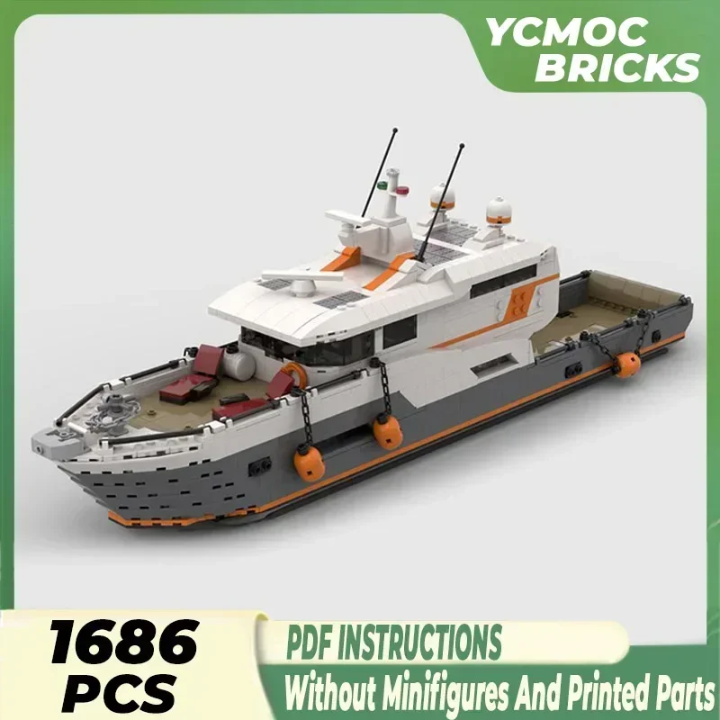 Moc Mattoni da costruzione Modello di nave militare Espedizione Yacht Minifig Scale Tecnologia Blocchi Regali Giocattoli di Natale Set fai da te Assemblaggio