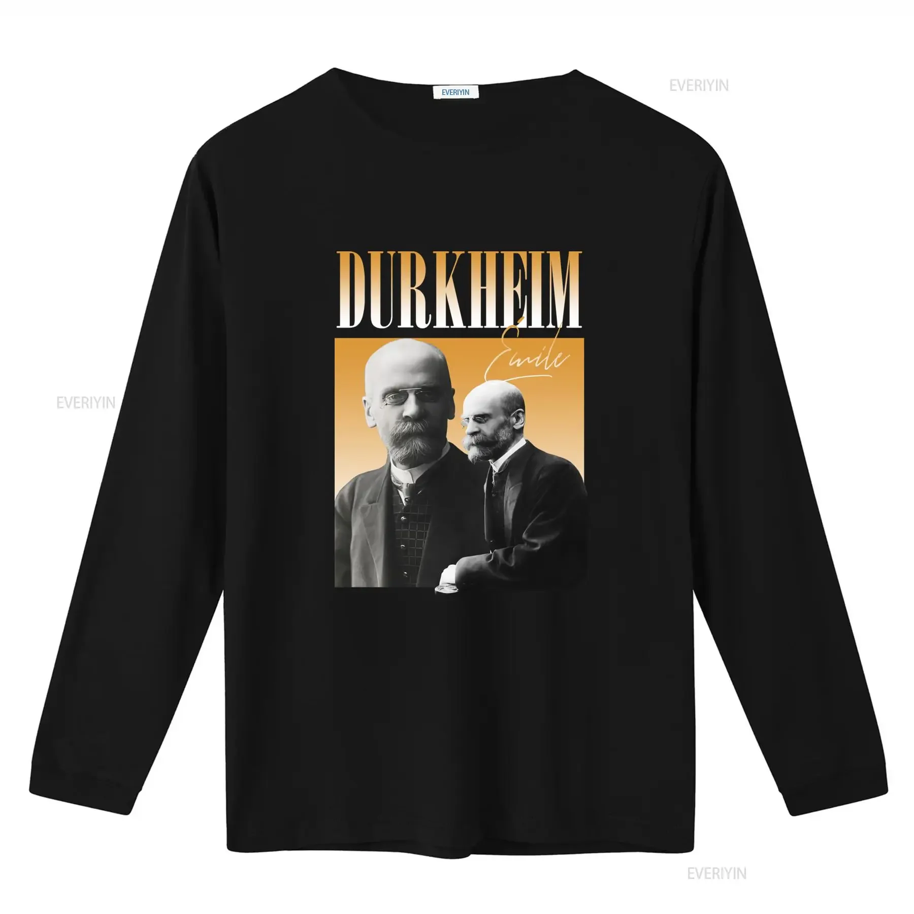 Emile Durkheim Inspired 90s Rap Style Sociology T Shirt Social Order Theory Philosopher Design vintage Washed Unisex fashion