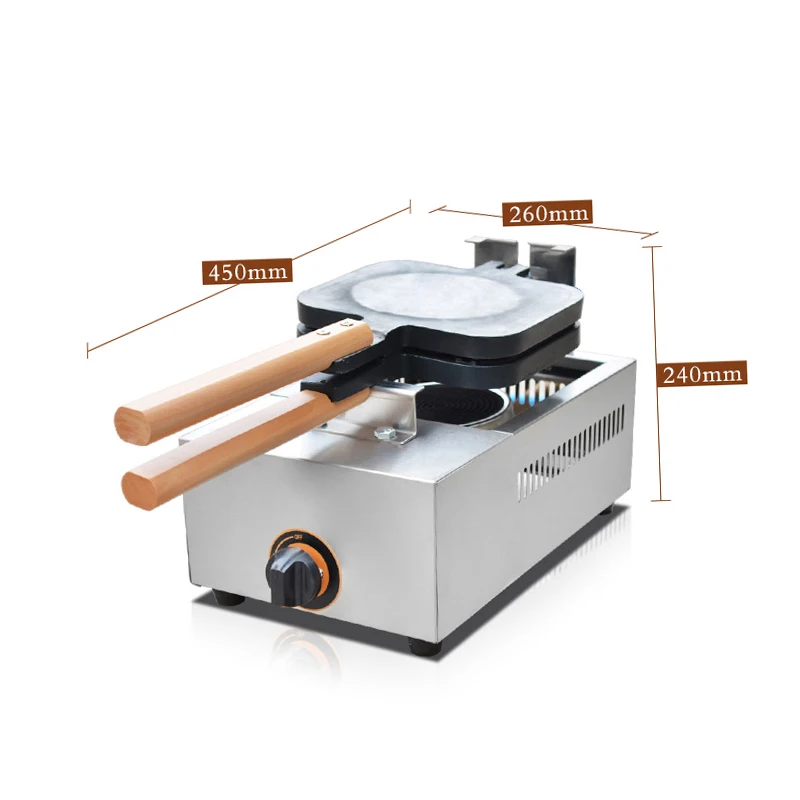 LPG Gas Professional Crispy Muffin Corn Hot Dog Waffle Maker Non-stick French Muffin Sausage On A Stick Machine