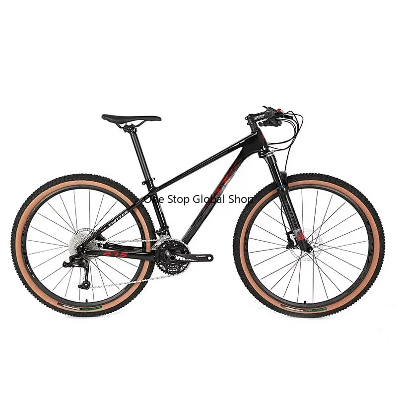 Blue 29er Single Speed Carbon Fiber Bike Frame T800-18K Hard Tail Mountain Aluminum Alloy Fork Lightweight Manual