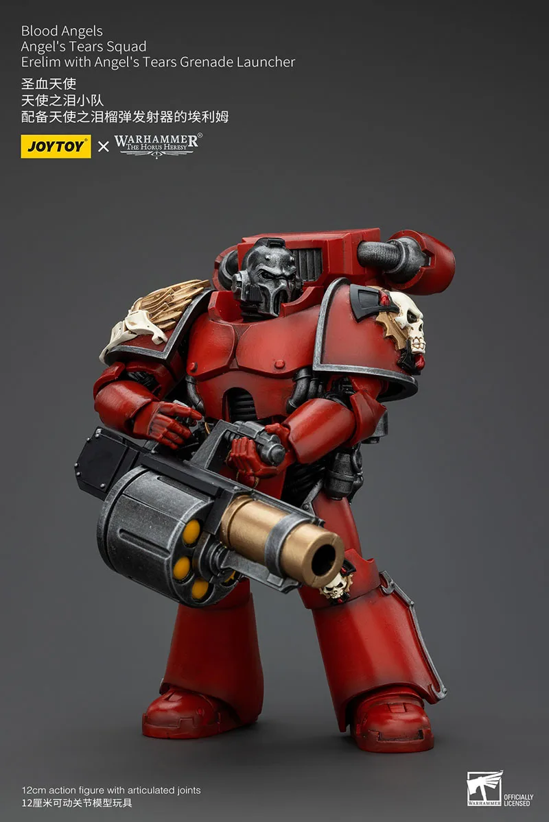 JOYTOY Warhammer 30K 1/18 Blood Angels Angel's Tears Squad Erelim Action Figure 12cm Military Soldier Model Toy for Collection