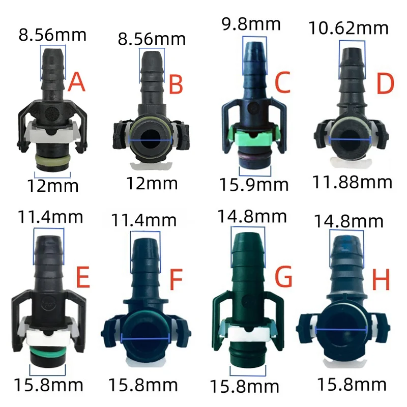 

12-8*1 16-15X1.5 Delong Fuel line quick connector auto plastic fittings for big truck female connectors 20pcs a lot